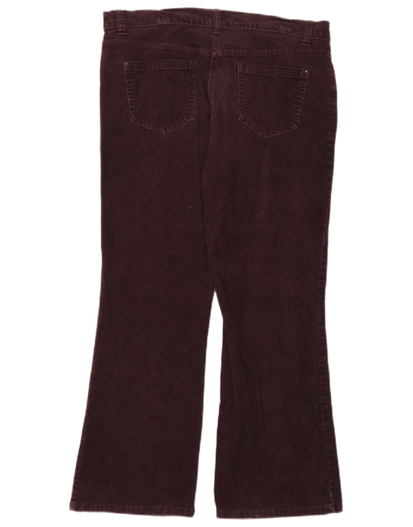 Marks & Spencer fløjlsbukser til kvinder UK 14 Large W32 L26 Burgundy