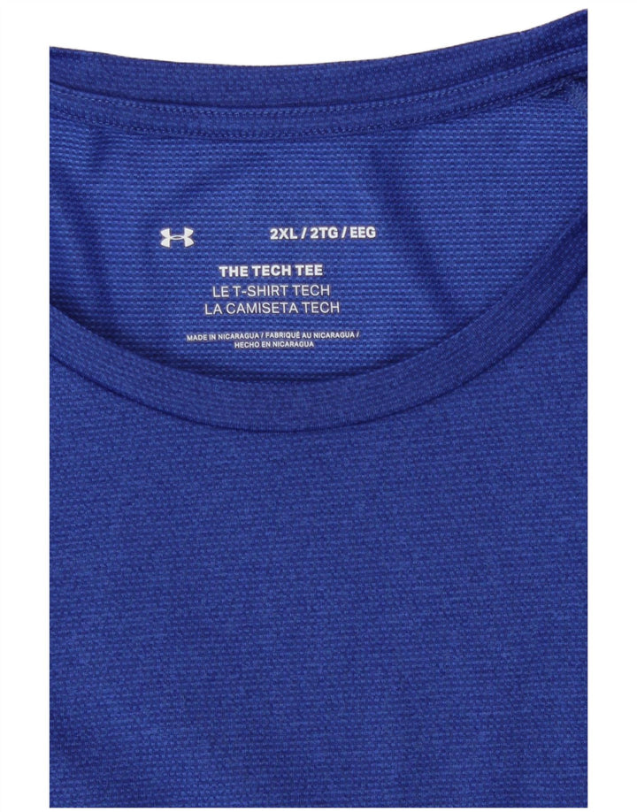 Under Armour Herre T-Shirt Top 2XL Blå Polyester