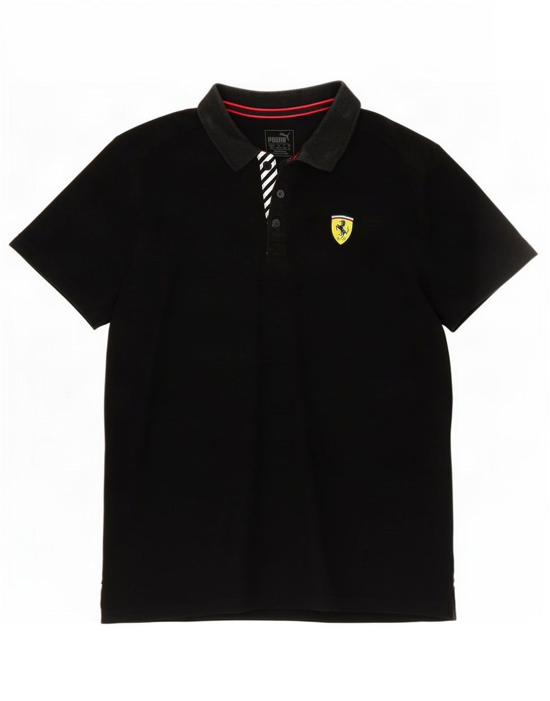 Puma Herre Ferrari Polo Shirt Medium Sort Bomuld