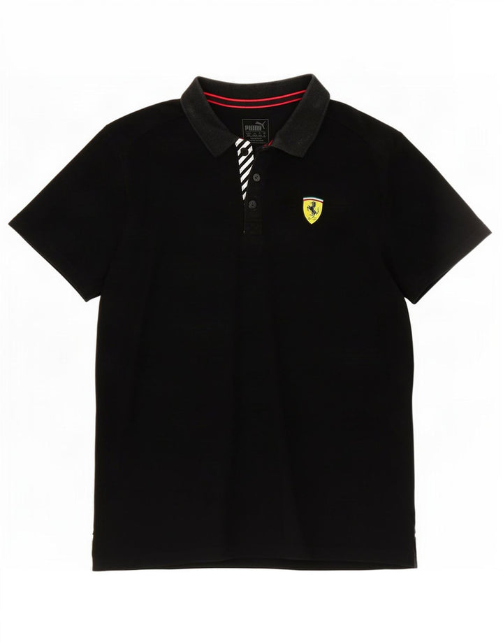 Puma Herre Ferrari Polo Shirt Medium Sort Bomuld