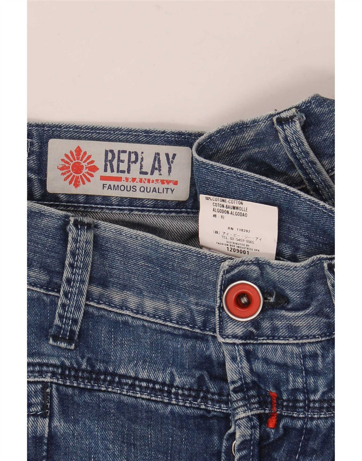 Replay Herre Bootcut Jeans W33 L36 Blå Bomuld