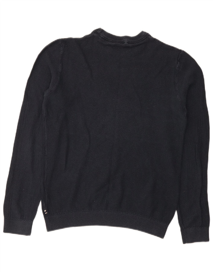 Jack & Jones Herre sweater med rund hals, mellemblå marineblå bomuld