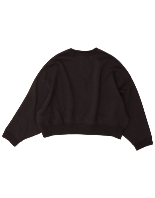 Nike Girls Oversized Grafisk Sweatshirt Jumper 10-11 år Medium Sort