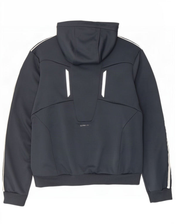 Adidas Herre Climalite Hættetrøje Sweater med lynlås Large Grå Colourblock Polyester