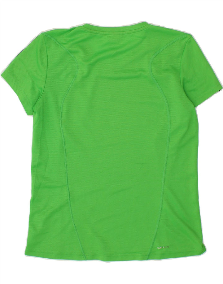 ADIDAS Womens T-Shirt Top UK 10 Small Green Polyester Vintage Adidas and Second-Hand Adidas from Messina Hembry 