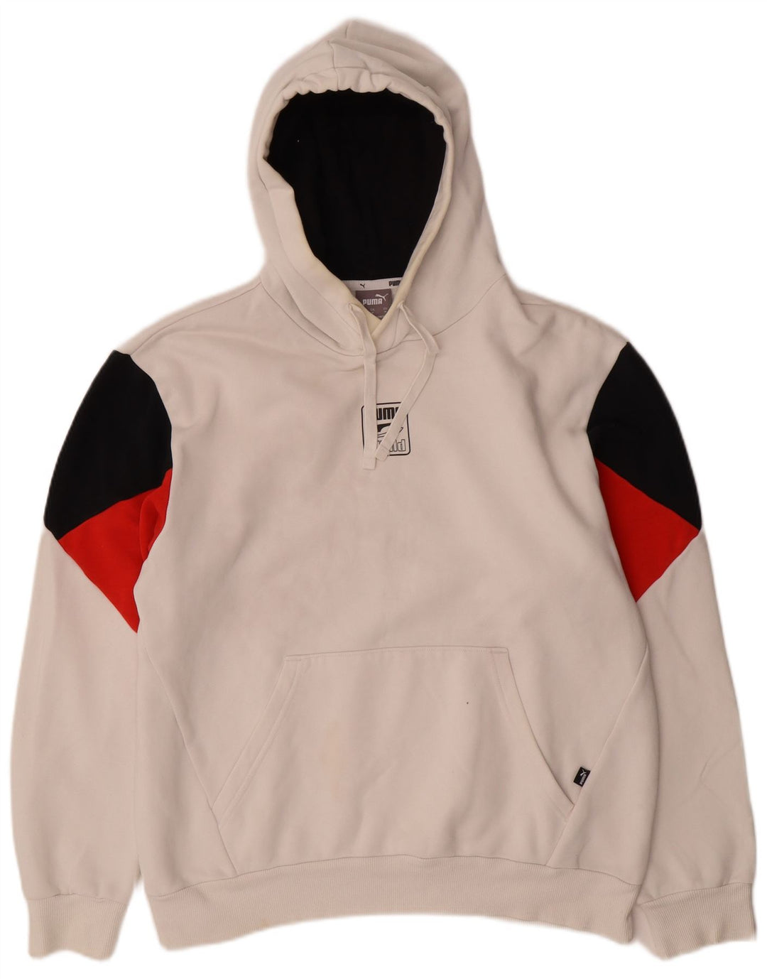 Puma Herre grafisk hættetrøje Jumper Medium Off White Colourblock
