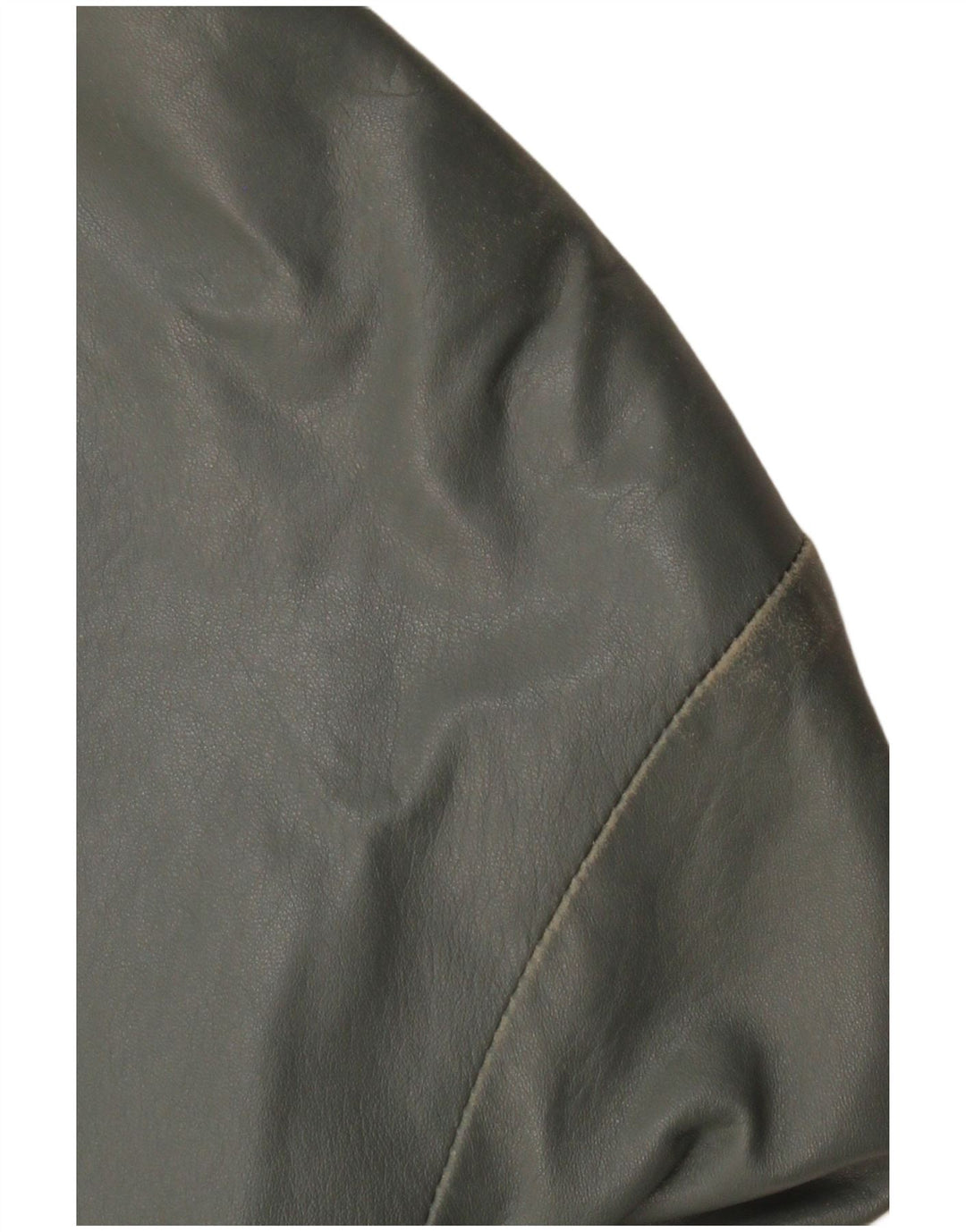 VINTAGE Læderbombejakke til kvinder UK 12 Medium Grey Læder