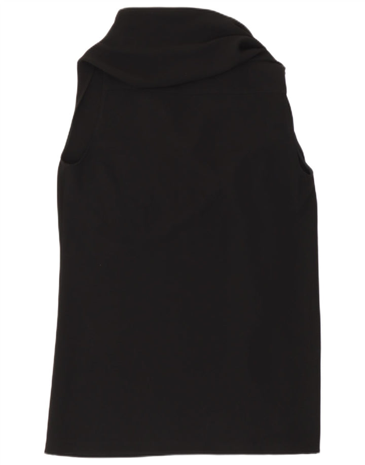 Max Mara Dame ærmeløs bluse Top UK 14 Medium Sort