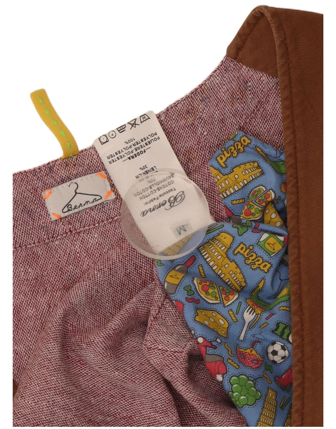 Berna herre dobbeltradet vest medium brun bomuld