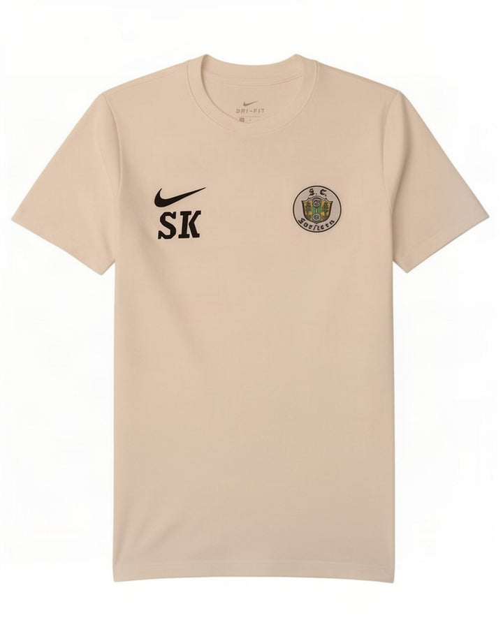 Nike Herre Dri Fit grafisk T-shirt Top Medium White Polyester