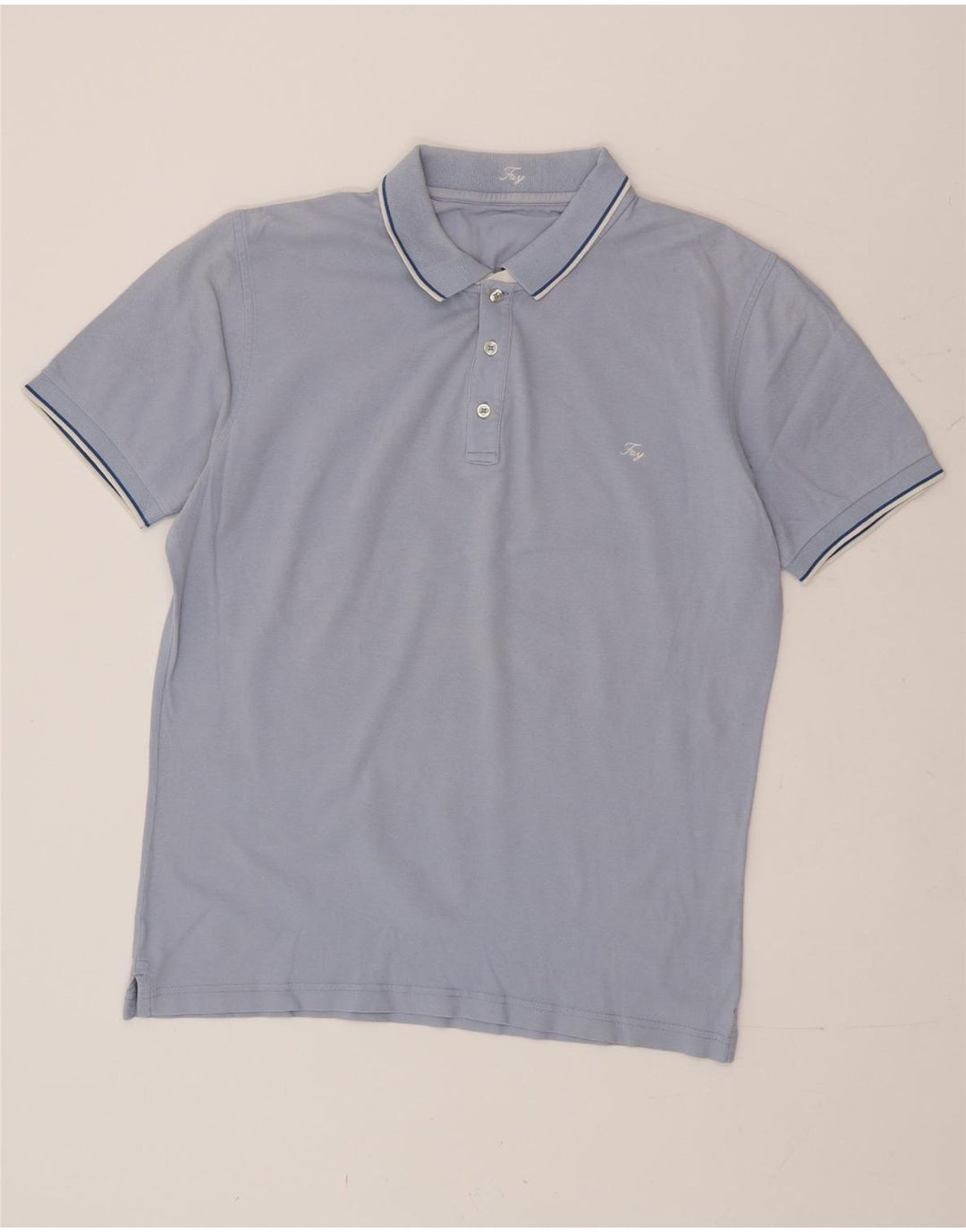 FAY Polo Shirt til mænd XL Blå Stribet