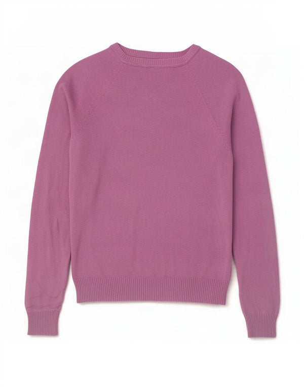 Zara Dame V-hals sweater UK 10 Lille lilla bomuld