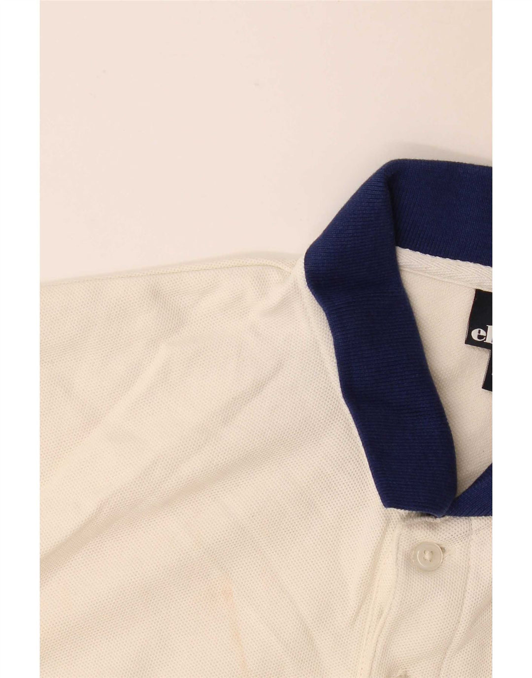 Ellesse Herre Polo Shirt Small Off White Bomuld