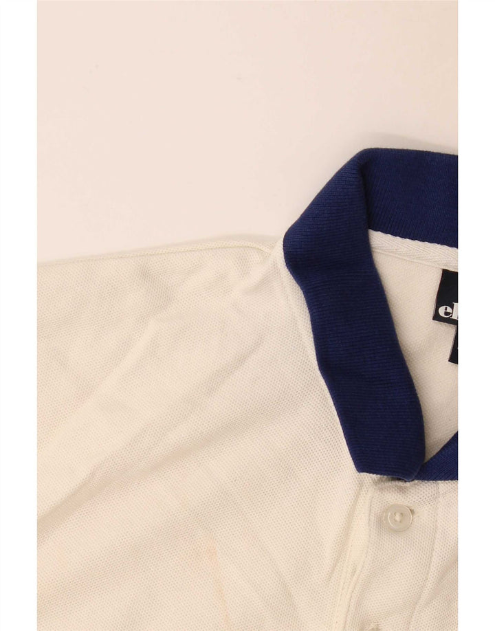 Ellesse Herre Polo Shirt Small Off White Bomuld