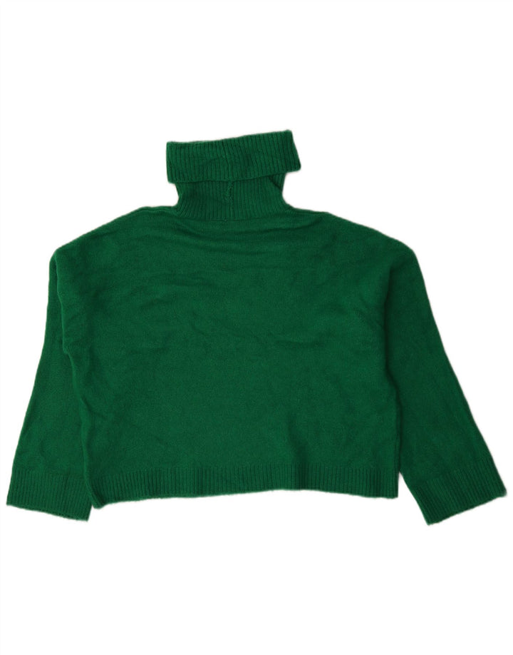 Zara Dame Oversized rullehals sweater UK 14 Medium Green