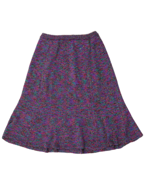 Vintage kvinders A-linje nederdel Medium W32 Flerfarvet Flecked