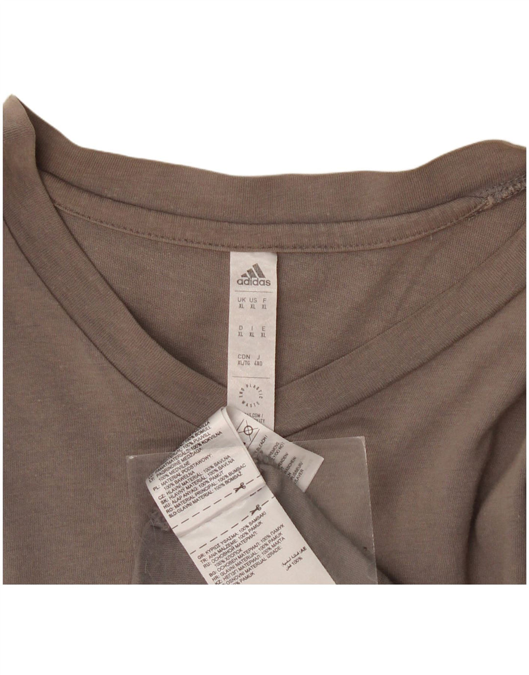 Adidas Herre T-Shirt Top XL Grå Bomuld