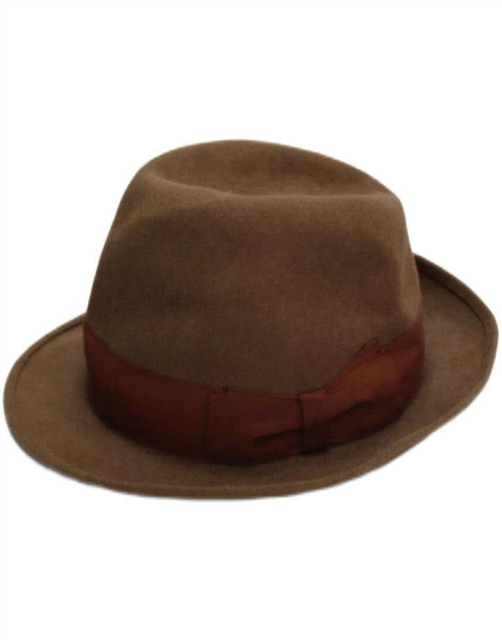 BORSALINO Womens Fedora Hat One Size Brown Classic