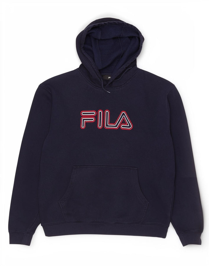 Fila Herre grafisk hættetrøje Jumper Medium Navyblå Bomuld