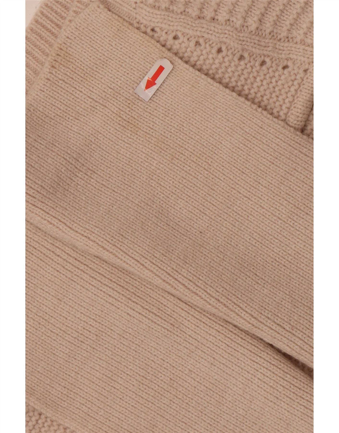 Marks & Spencer Womens Open Cardigan Sweater UK 16 Large Beige Acryl