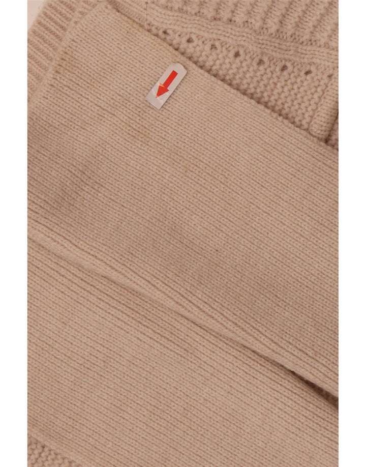 Marks & Spencer Womens Open Cardigan Sweater UK 16 Large Beige Acryl