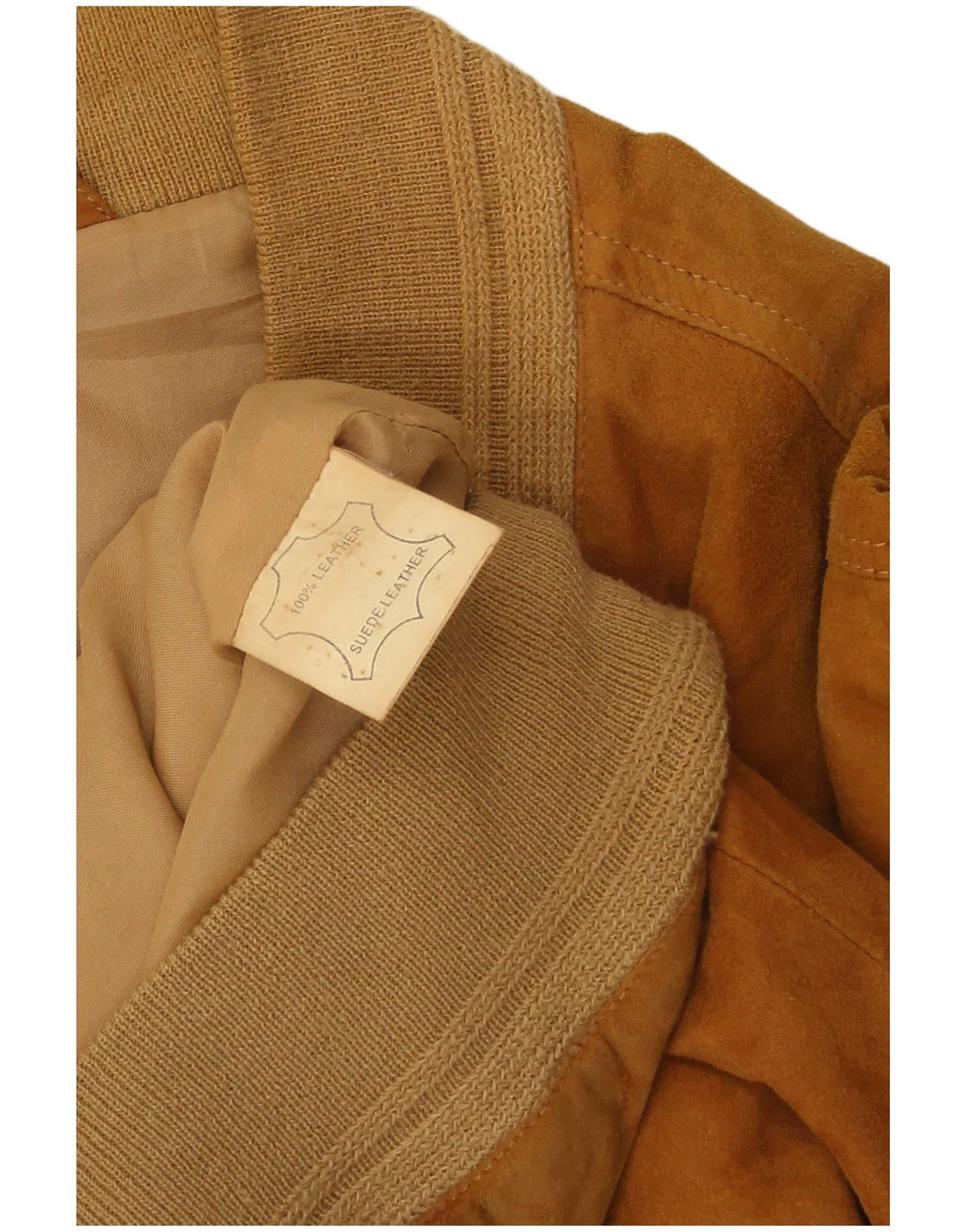 Vintage herre ruskind bomberjakke UK 44 2XL brunt læder