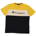 Champion Herre grafisk T-shirt Top Medium Sort Colourblock