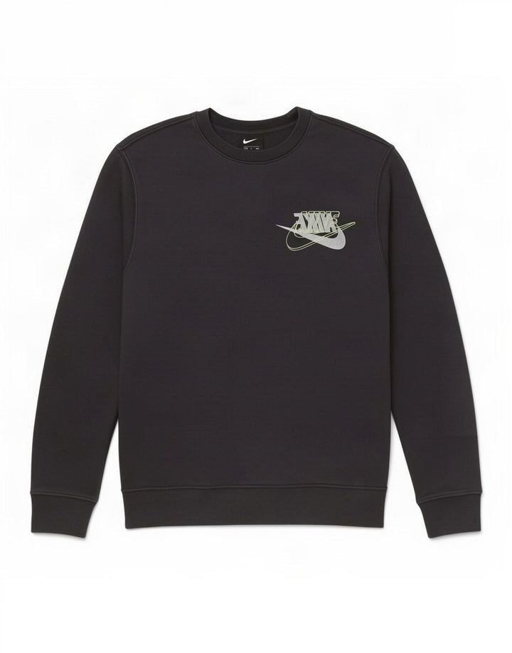 Nike grafisk sweatshirt til mænd, lille sort bomuld