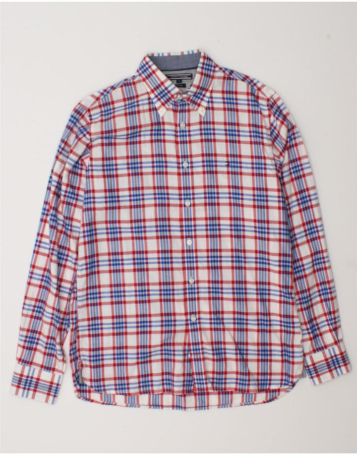 Tommy Hilfiger Herre Custom Fit skjorte Lille flerfarvet ternet bomuld