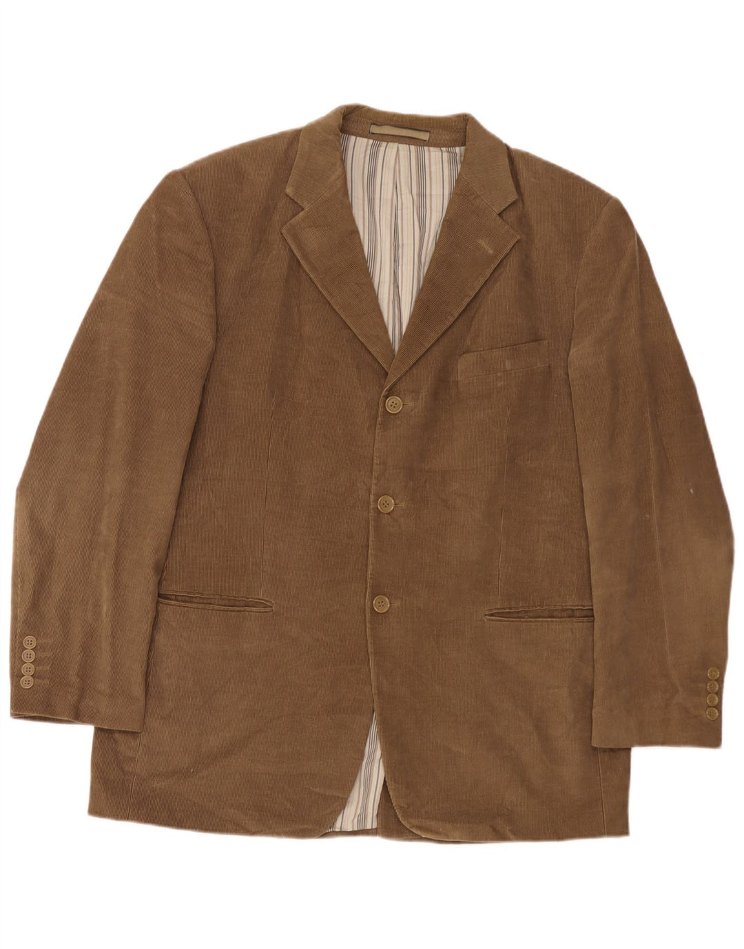Marks & Spencer Herre 3-knaps Corduroy Blazer Jacket UK 42 Stor Brun