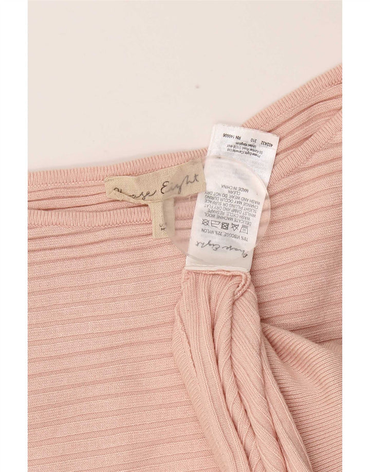 Phase Eight Dame Boat Neck Jumper Sweater UK 14 Medium Pink Viscose