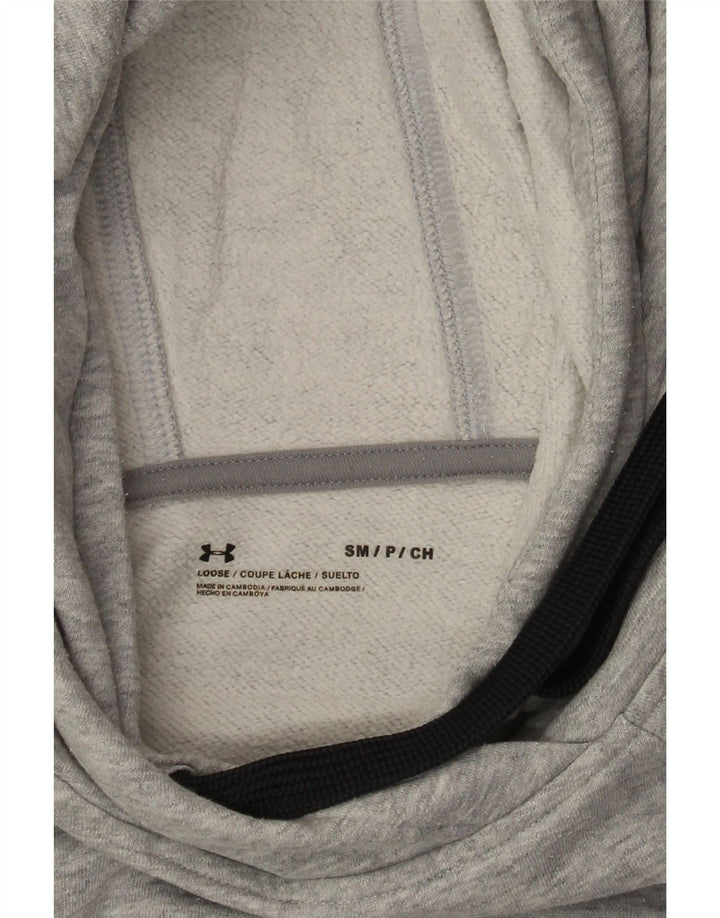 Under Armour Dame Oversized Hoodie Jumper UK 10 Small Grå Flecked