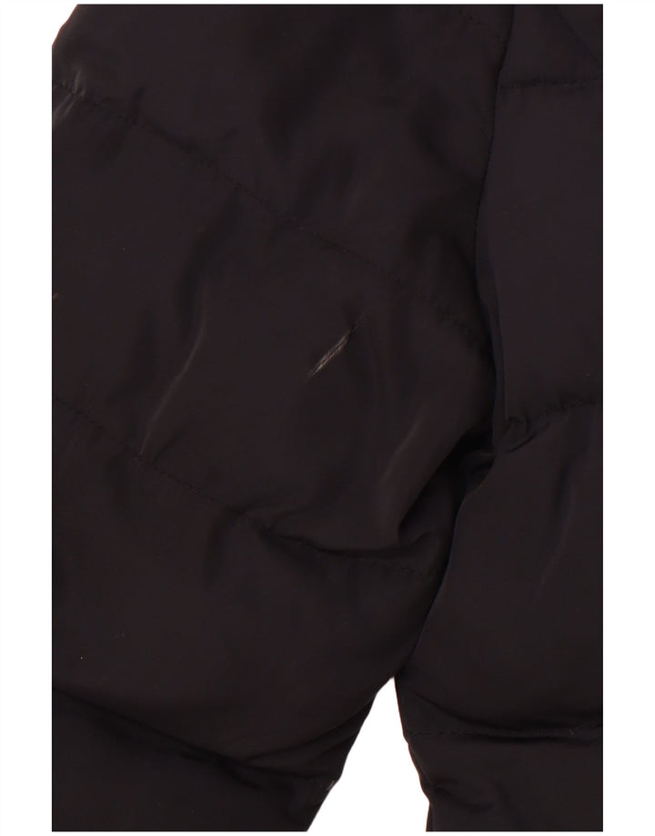 PUFFA polstret jakke til kvinder UK 16 Stor sort polyester