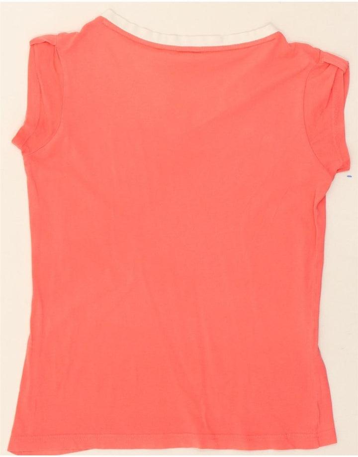 ASICS Womens T-Shirt Top UK 10 Small Pink Cotton Vintage Asics and Second-Hand Asics from Messina Hembry 
