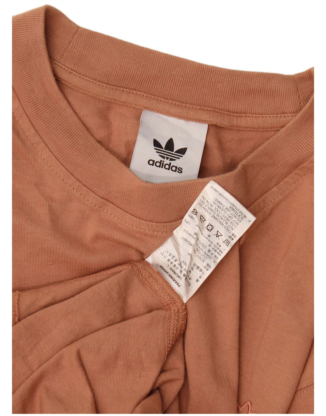 Adidas Herre T-Shirt Top Medium Brun Bomuld