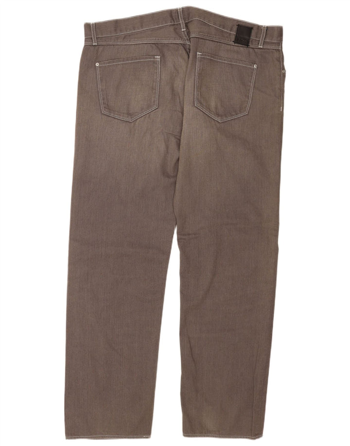 Hugo Boss Straight Jeans til mænd W42 L34 Grå bomuld