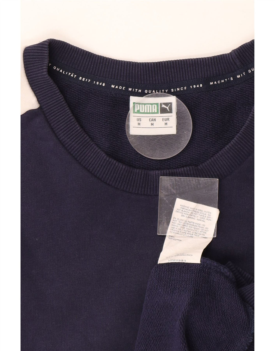 PUMA Sweatshirt til mænd Medium Marineblå Colourblock Bomuld
