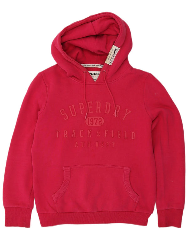 Superdry Grafisk hættetrøje til kvinder UK 12 Medium Pink Bomuld