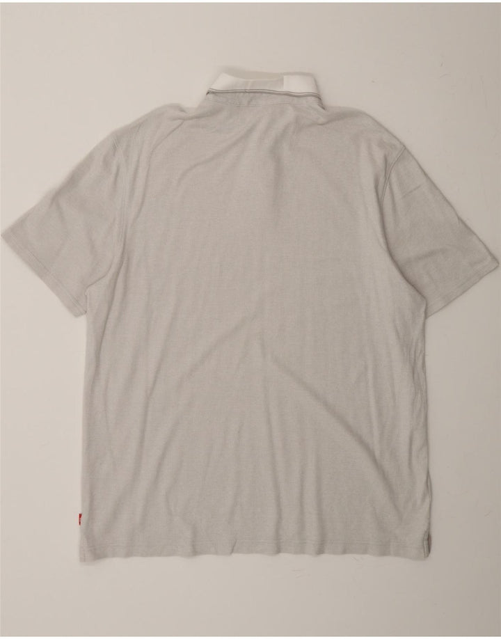 IZOD Mens Polo Shirt Large Grey Cotton Vintage Izod and Second-Hand Izod from Messina Hembry 