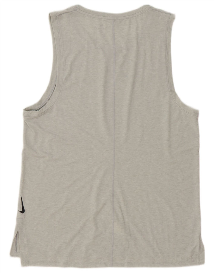 Nike Herre Dri Fit Slim Vest Top Stor Grå Polyester