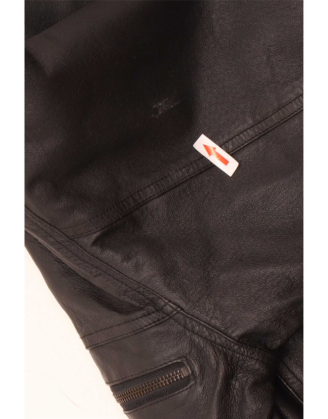 C&A Herre Bomber Læderjakke EU 48 Medium Sort