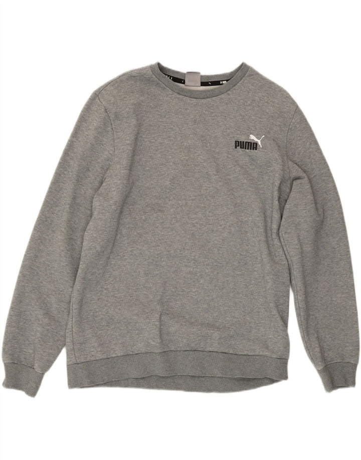PUMA Mens Sweatshirt Jumper Large Grey Cotton Vintage Puma and Second-Hand Puma from Messina Hembry 