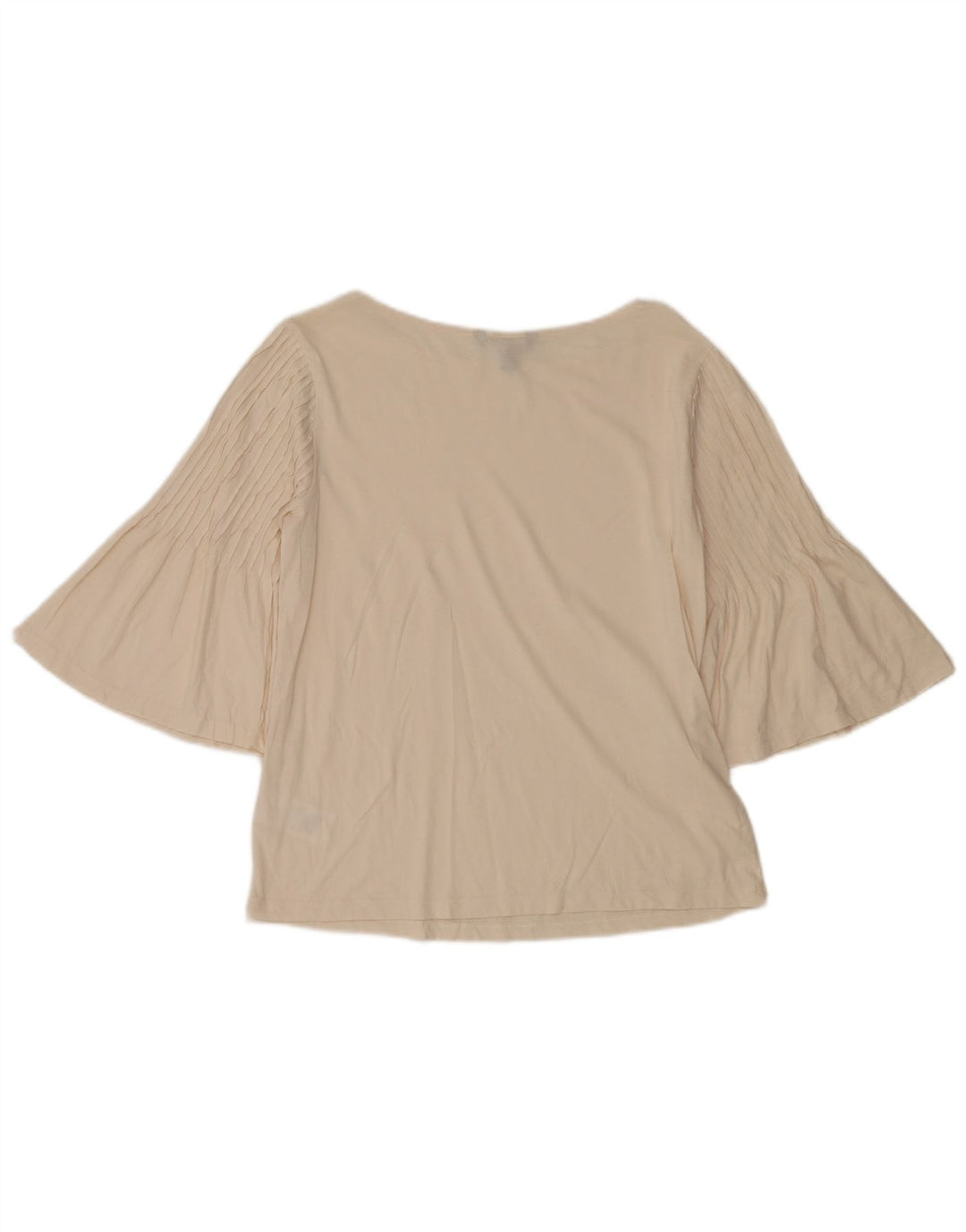 Ralph Lauren Dame Top 3/4 ærmer UK 14 Medium Off White Bomuld