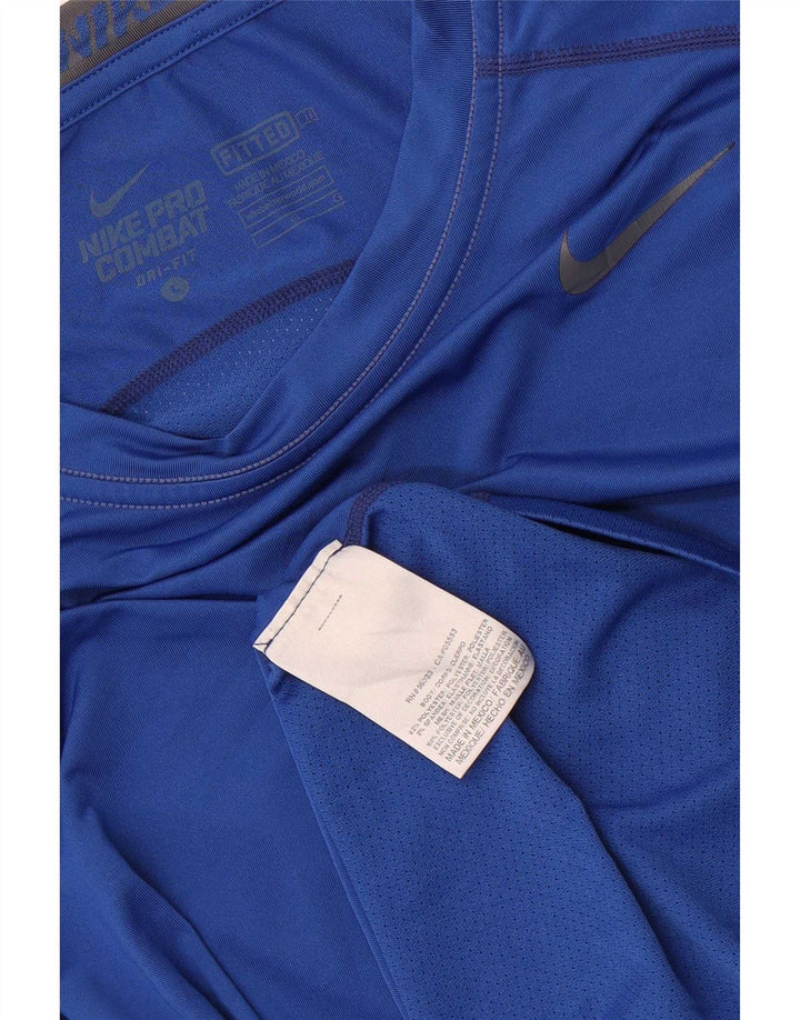 Nike Herre Dri Fit Top Langærmet Stor Blå Polyester