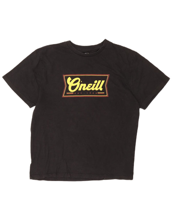 O'Neill Herre Modern Fit Grafisk T-Shirt Top XL Sort Bomuld
