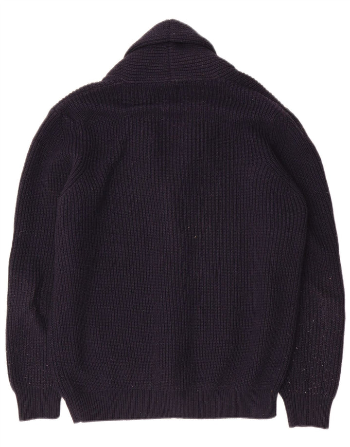 Zara Herre cardigan sweater Medium Marineblå