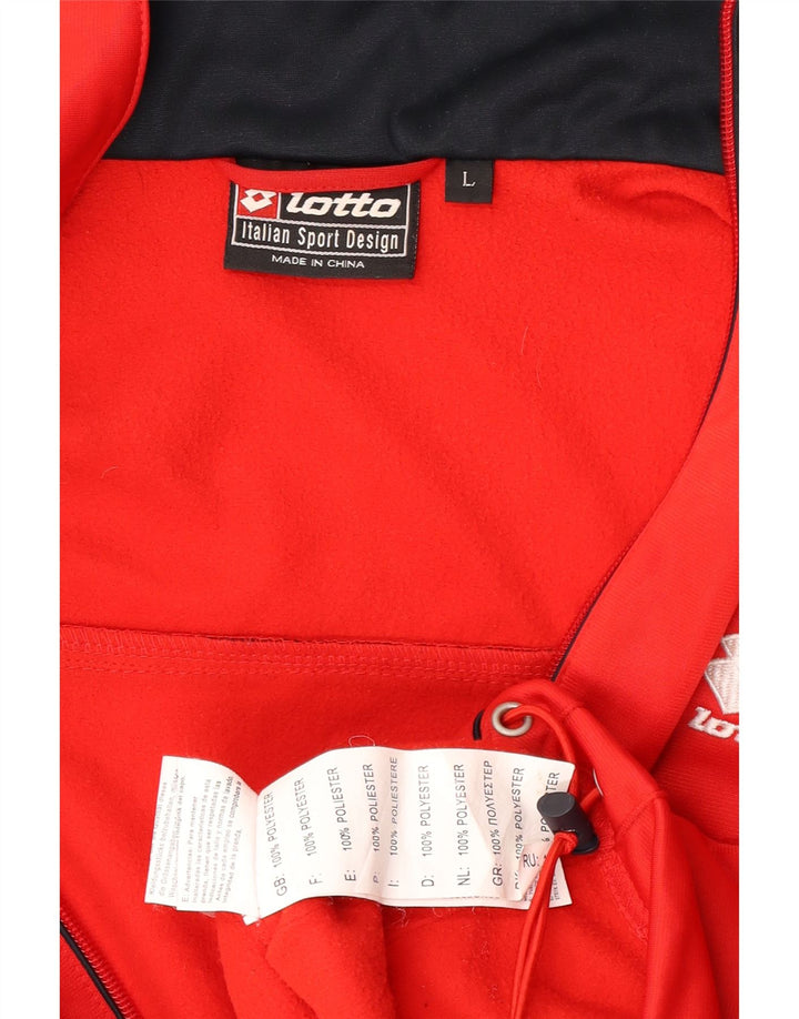 Lotto Herre træningsdragt Topjakke Stor Rød Polyester