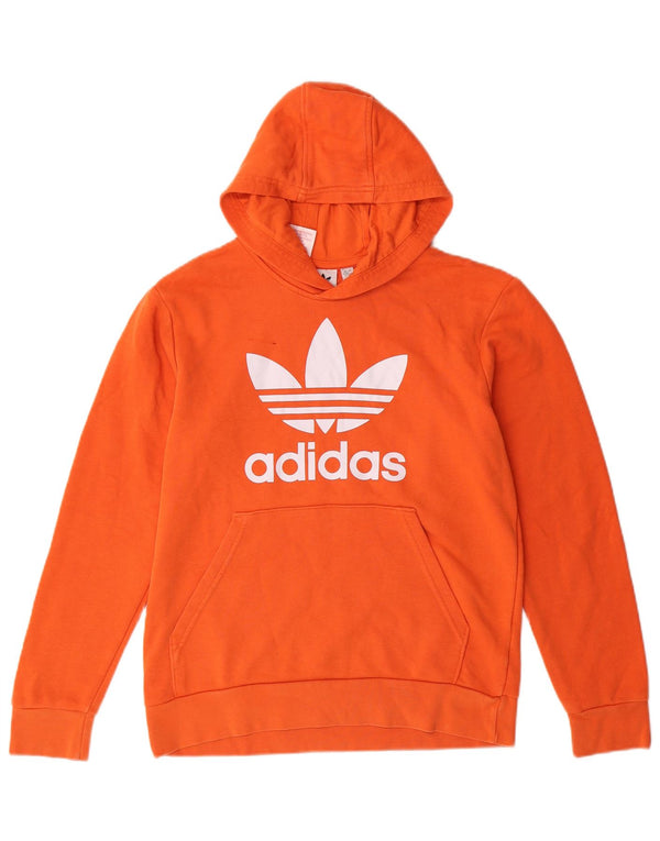 ADIDAS Grafisk hættetrøje til drenge 12-13 år Orange bomuld