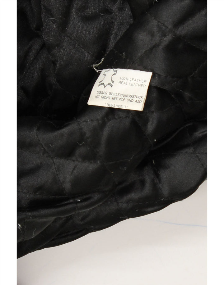 AKASO Mens Leather Jacket UK 40 Large Black Leather Vintage Akaso and Second-Hand Akaso from Messina Hembry 