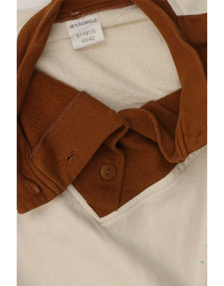 Vintage dame sweatshirt sweater EU 40/42 Medium White Colourblock